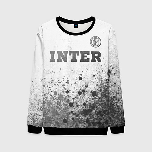 Мужской свитшот Inter - white gradient посередине / 3D-Черный – фото 1