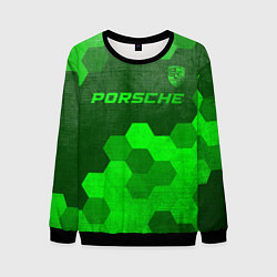 Мужской свитшот Porsche - green gradient посередине