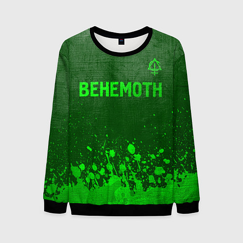 Мужской свитшот Behemoth - green gradient посередине / 3D-Черный – фото 1