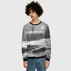 Свитшот мужской Paramore - grey gradient посередине, цвет: 3D-черный — фото 2