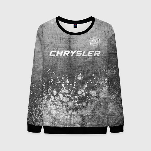 Мужской свитшот Chrysler - grey gradient посередине / 3D-Черный – фото 1