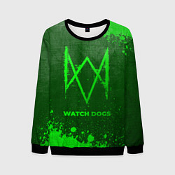 Мужской свитшот Watch Dogs - green gradient
