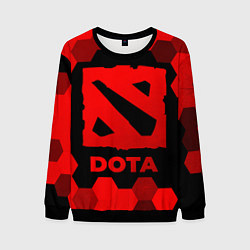 Свитшот мужской Dota - red gradient, цвет: 3D-черный