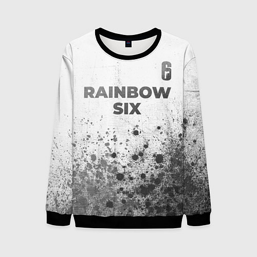 Мужской свитшот Rainbow Six - white gradient посередине / 3D-Черный – фото 1