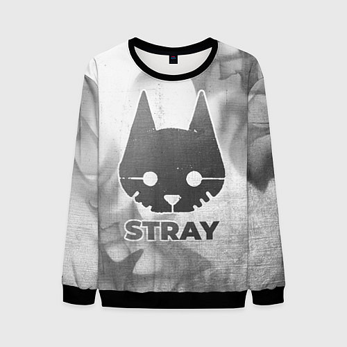Мужской свитшот Stray - white gradient / 3D-Черный – фото 1