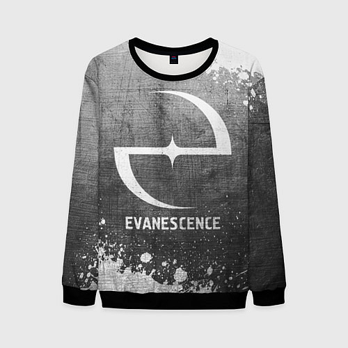 Мужской свитшот Evanescence - grey gradient / 3D-Черный – фото 1