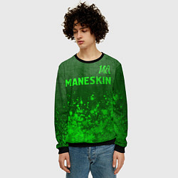 Свитшот мужской Maneskin - green gradient посередине, цвет: 3D-черный — фото 2