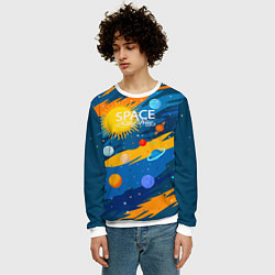 Свитшот мужской Млечный путь -наш дом, цвет: 3D-белый — фото 2