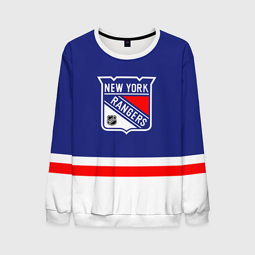Мужской свитшот Нью Йорк Рейнджерс хоккей / 3D-Белый – фото 1