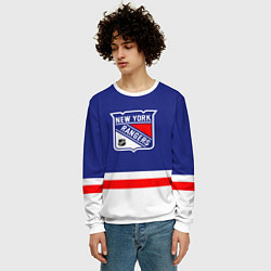 Свитшот мужской Нью Йорк Рейнджерс хоккей, цвет: 3D-белый — фото 2