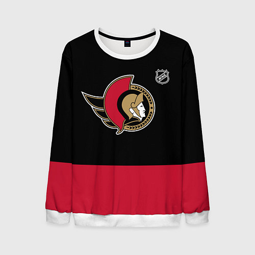 Мужской свитшот Оттава Сенаторз хоккей / 3D-Белый – фото 1