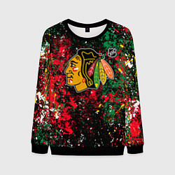 Свитшот мужской Chicago Blackhawks NHL black, цвет: 3D-черный