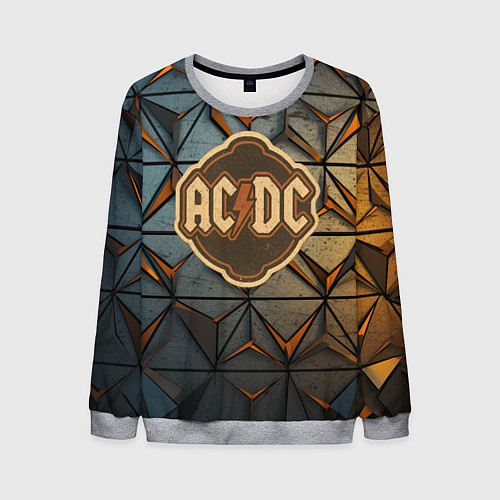Мужской свитшот ACDC винтажный логотип / 3D-Меланж – фото 1