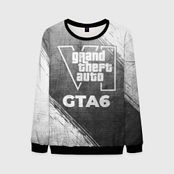 Свитшот мужской GTA6 - grey gradient, цвет: 3D-черный