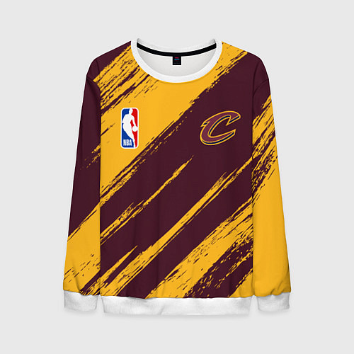 Мужской свитшот Кливленд Кавальерс - команда НБА / 3D-Белый – фото 1
