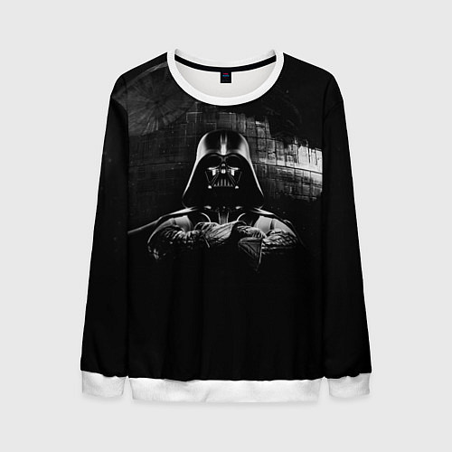 Мужской свитшот Звёздные войны звезда смерти вейдера / 3D-Белый – фото 1
