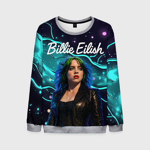 Мужской свитшот Певица Билли Айлиш / 3D-Меланж – фото 1