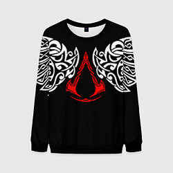 Мужской свитшот Силуэт ворона - Aссасинс Крид