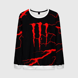 Свитшот мужской Monster energy storm red, цвет: 3D-белый