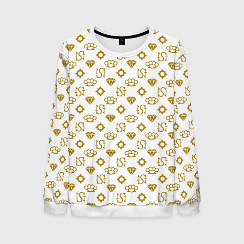 Мужской свитшот Узор как у девушки из Gta 6 / 3D-Белый – фото 1