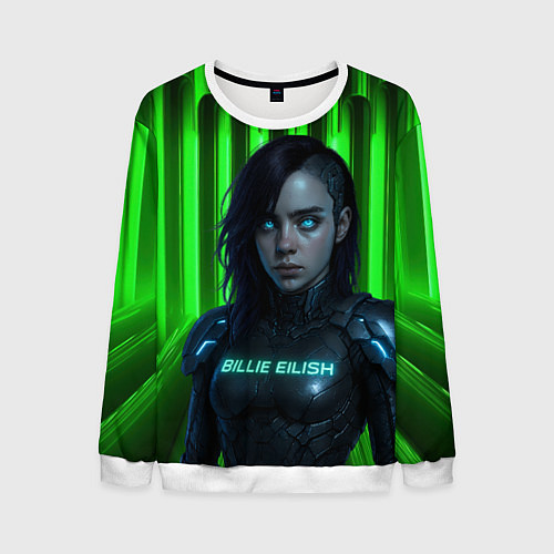 Мужской свитшот Билли Айлиш космический костюм / 3D-Белый – фото 1