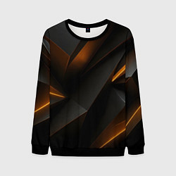 Свитшот мужской Черная текстура с углами, цвет: 3D-черный