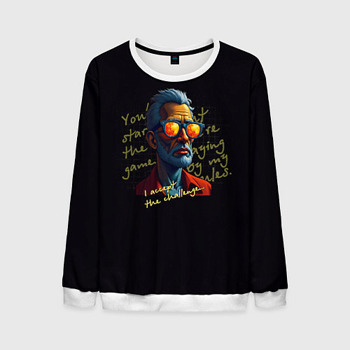 Мужской свитшот Мои правила / 3D-Белый – фото 1