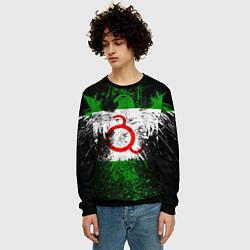 Свитшот мужской Ингушетия, цвет: 3D-черный — фото 2