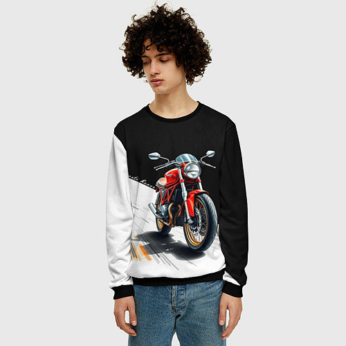 Мужской свитшот Ducati Racer / 3D-Черный – фото 3