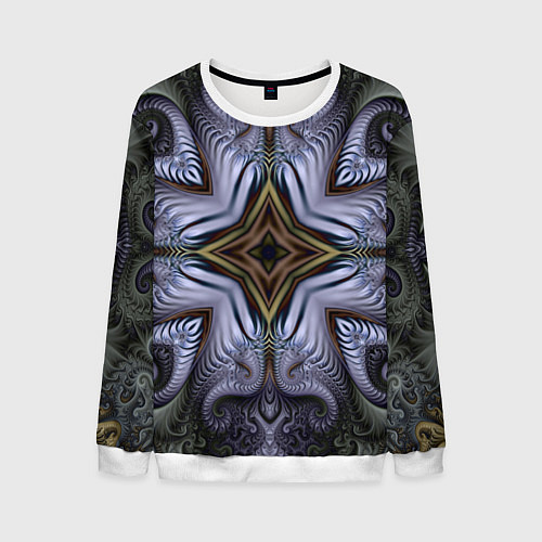 Мужской свитшот Абстракция дня / 3D-Белый – фото 1