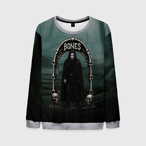 Мужской свитшот Bones арка из костей / 3D-Меланж – фото 1