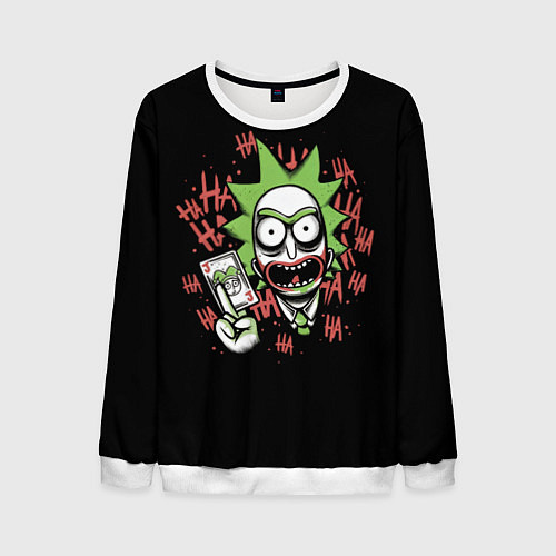 Мужской свитшот Джокер Рик / 3D-Белый – фото 1