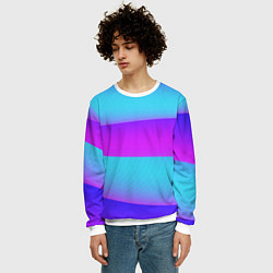 Свитшот мужской Неоновый прилив, цвет: 3D-белый — фото 2