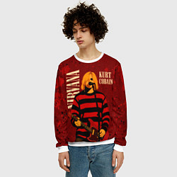 Свитшот мужской Нирвана, гранж из 90-х, цвет: 3D-белый — фото 2