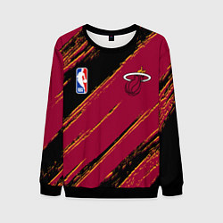 Свитшот мужской Майами Хит - цвета команды, цвет: 3D-черный