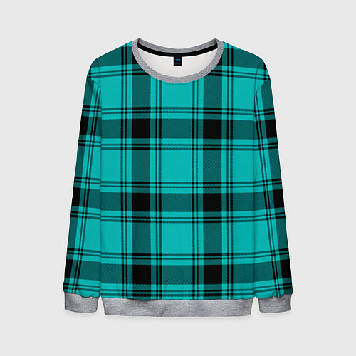 Мужской свитшот Checkered blue / 3D-Меланж – фото 1