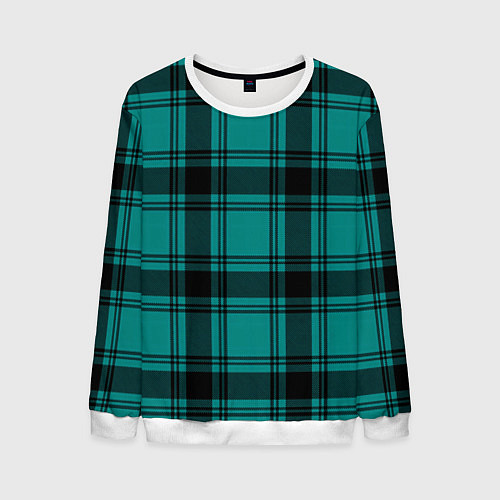 Мужской свитшот Checkered dark blue / 3D-Белый – фото 1