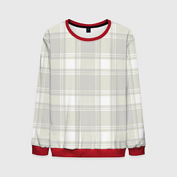 Свитшот мужской Checked white completely, цвет: 3D-красный