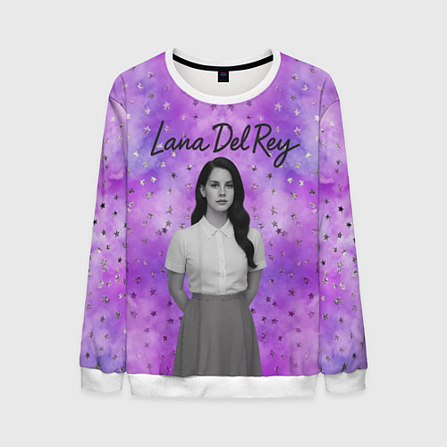 Мужской свитшот Lana Del Rey в черно-белом / 3D-Белый – фото 1