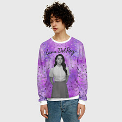 Свитшот мужской Lana Del Rey в черно-белом, цвет: 3D-белый — фото 2