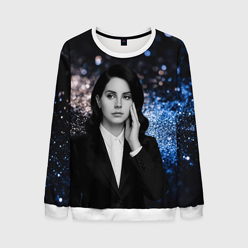 Мужской свитшот Lana Del Rey в костюме / 3D-Белый – фото 1