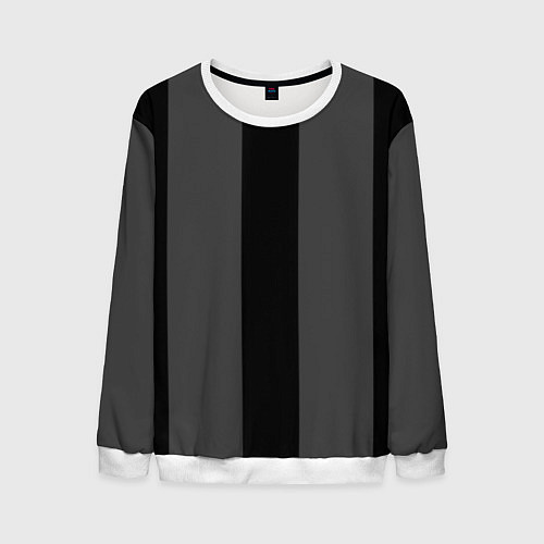 Мужской свитшот Color black grey line / 3D-Белый – фото 1
