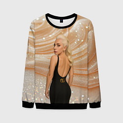 Мужской свитшот Леди Гага в черном платье