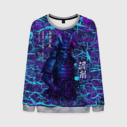 Свитшот мужской Призрак самурая - неновый арт, цвет: 3D-меланж