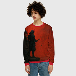 Свитшот мужской Ghost of Tsushima - алый, цвет: 3D-красный — фото 2