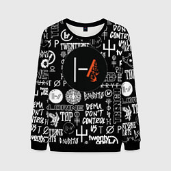 Свитшот мужской Twenty one pilots rock logo, цвет: 3D-черный