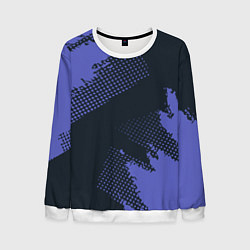 Свитшот мужской Абстрактная текстура в синем, цвет: 3D-белый