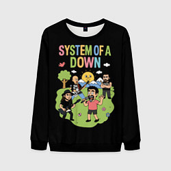 Мужской свитшот System of a Down мультяшный