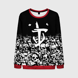 Свитшот мужской Doom черепа, цвет: 3D-красный