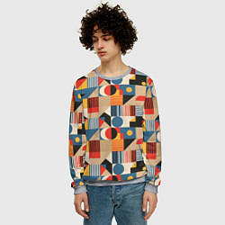 Свитшот мужской Ритмы Баухауса, цвет: 3D-меланж — фото 2